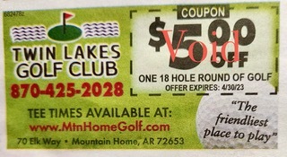 $5 off coupon for golf