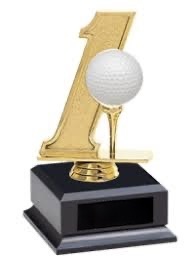 Hole in One trophy with golf ball