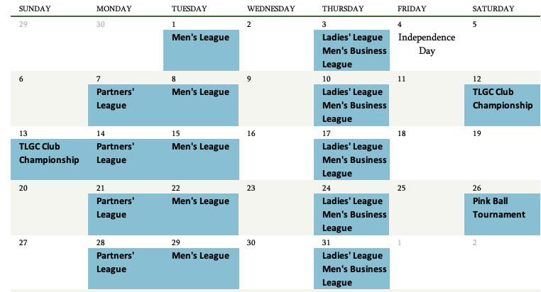 July Events